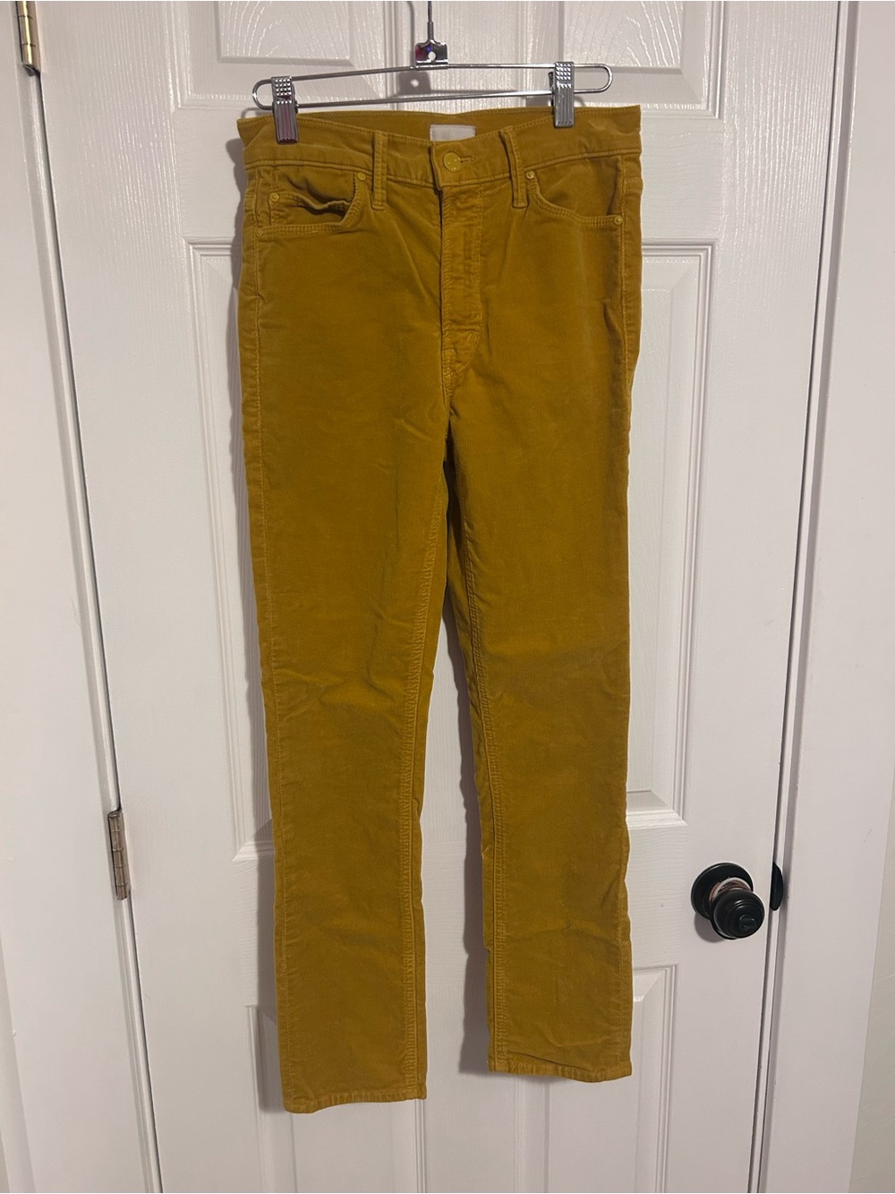 MOTHER “The Mid Rise Dazzler Ankle” Corduroy Pants